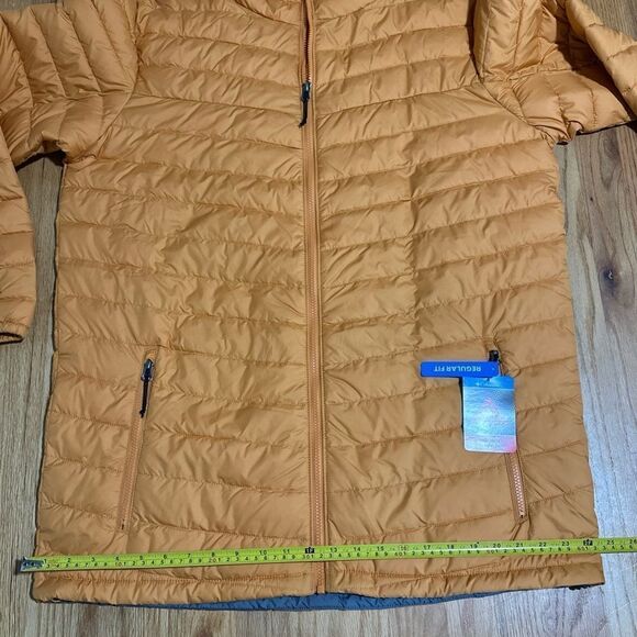 Columbia Omni-Heat Men's Orange Puffer Jacket Sz LT - Picture 7 of 16